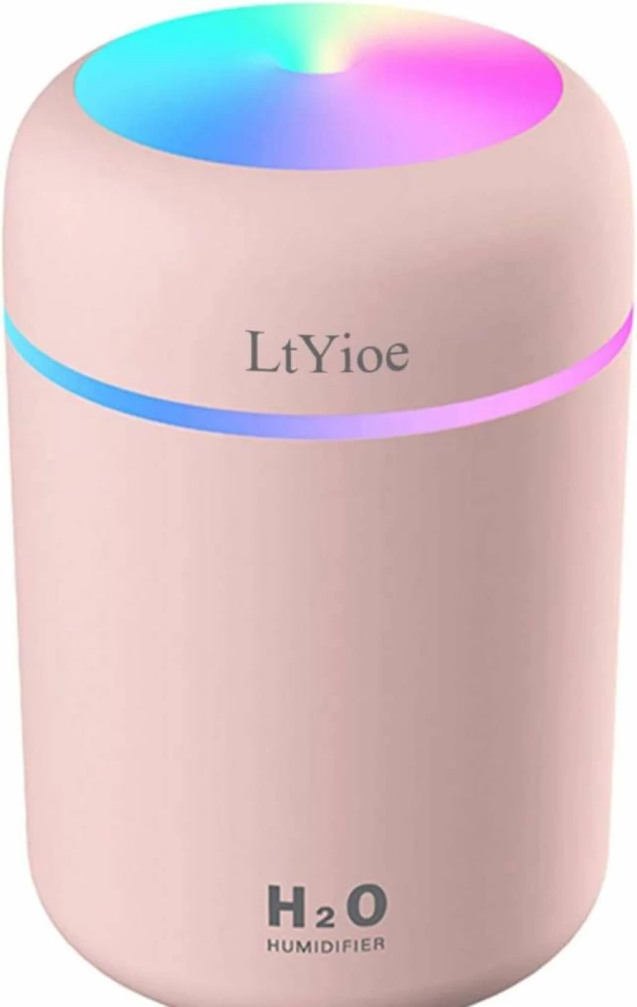 LtYioe Pink Mini USB Humidifier - Super Quiet, 2 Mist Modes, Auto Shut-Off for Car, Office, Bedroom & Home