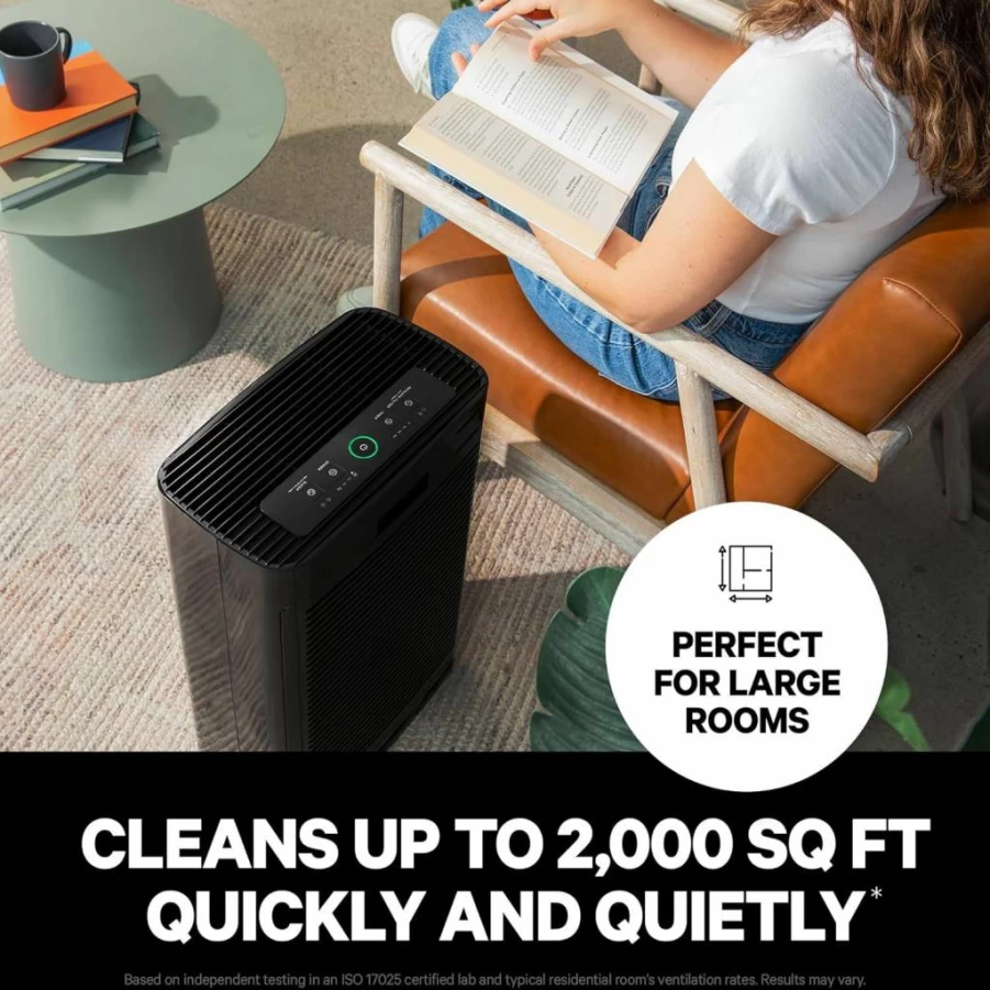 PuroAir HEPA Air Purifier 2 Pack for Large Rooms Up to 1,000 Sq Ft - 99.9% Removal of Dust, Smoke, Pollen - Ultra Quiet Bedroom Air Filter for Home