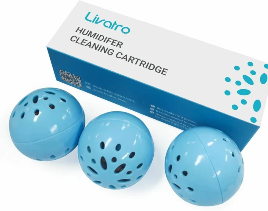 Livatro Humidifier Cleaning Balls - Prevent Mold, Bacteria & White Dust, Eliminate Odors, Reduce Hard Water Build-Up, Universal for All Humidifiers & Fish Tanks