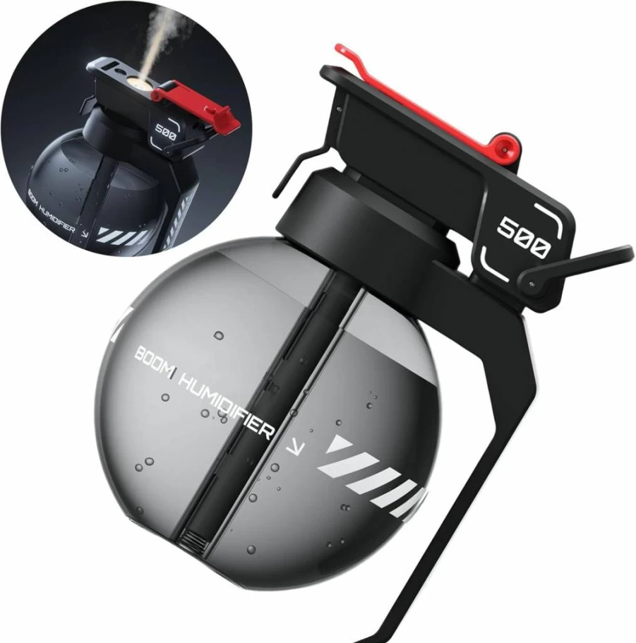 Xinsheinelry Modern Grenade-Shaped Humidifier - Tech Enthusiast Gift, Aesthetic Home & Office Decor