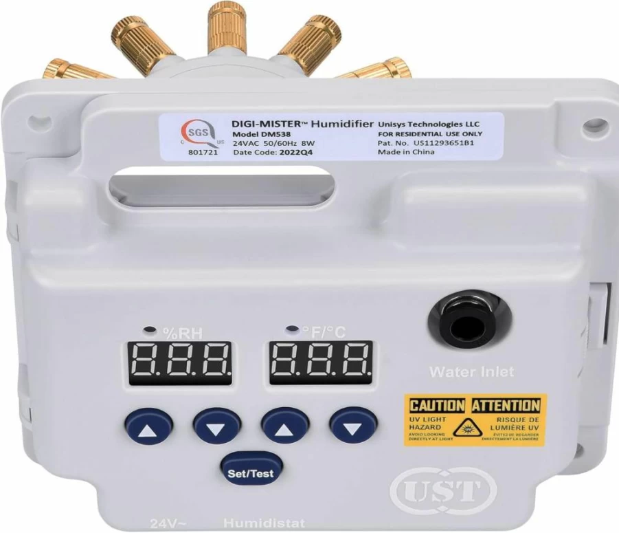 DIGI MISTER Whole House Humidifier with UV-C LED, Evaporative Cool Mist for Large Spaces up to 3500 Sq. Ft, Furnace & Office Use
