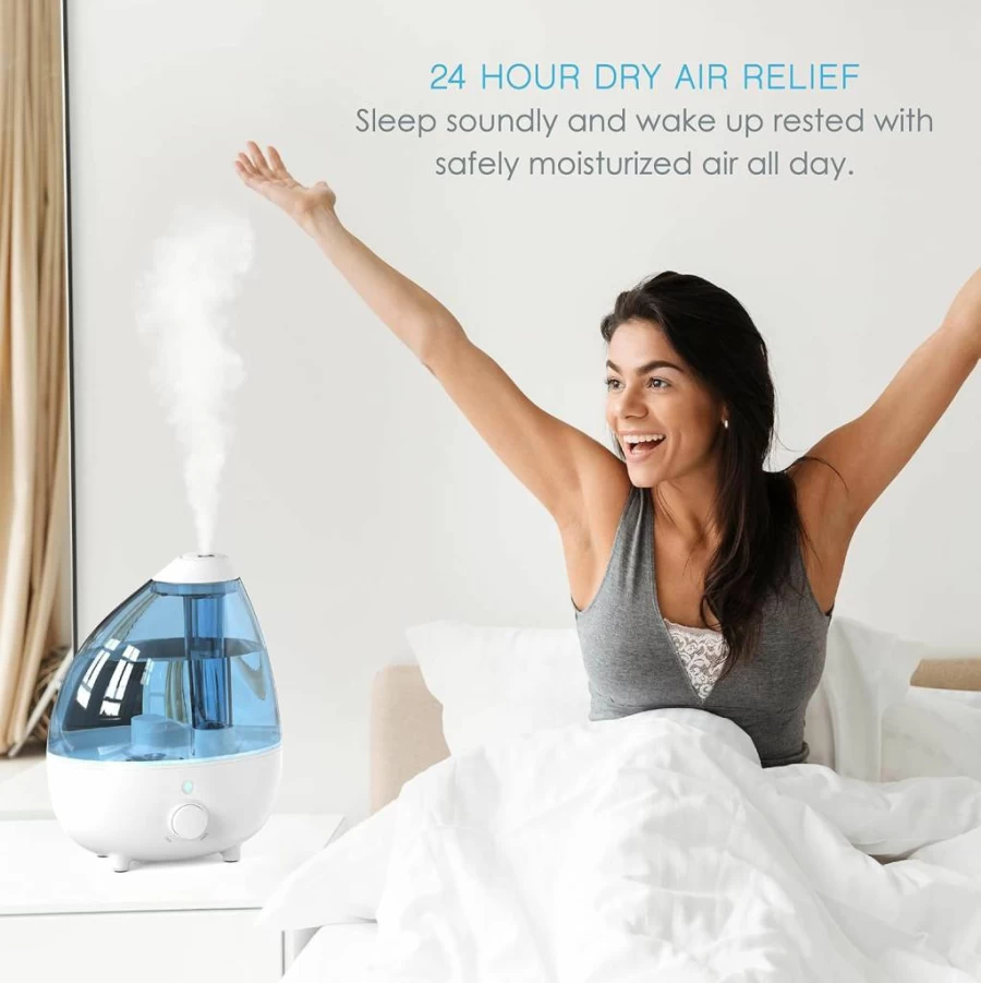 Pure Enrichment Mistaire Ultrasonic Cool Mist Humidifier - Quiet 25-Hour Runtime for Bedroom, Office, Nursery & Plants