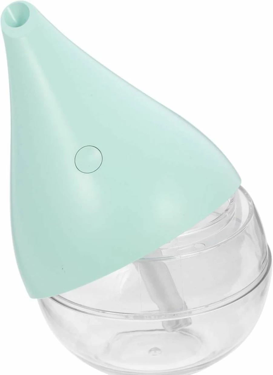 Zerodeko Green Mini USB Humidifier - Quiet Portable Air Moisturizer for Bedroom, Office, Desk with Space-Saving Water Drop Design
