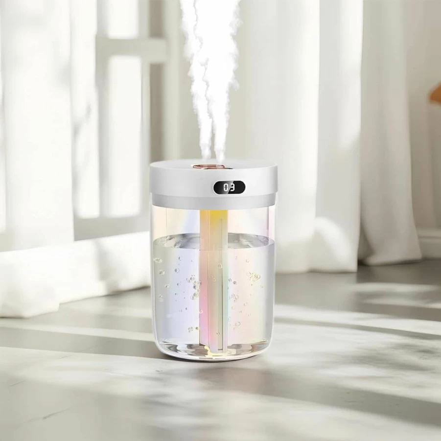 Generic Cool Mist Humidifier with Colorful Breathing Light - Ultra Quiet USB Personal Humidifier for Bedroom, Office, Travel, and Baby Rooms