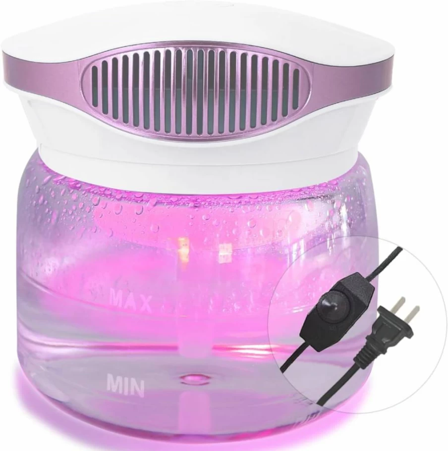 HimAoto Rainbow Air Purifier & Humidifier with Aroma Diffuser, Night Light, Variable Speed, Quiet Operation for Home & Bedroom, Grey