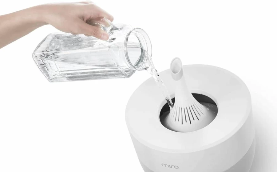Miro NR07S Ultrasonic Humidifier - Top Fill, Washable, Quiet Cool Mist for Large Rooms, Easy to Clean & Use, Sanitary Design