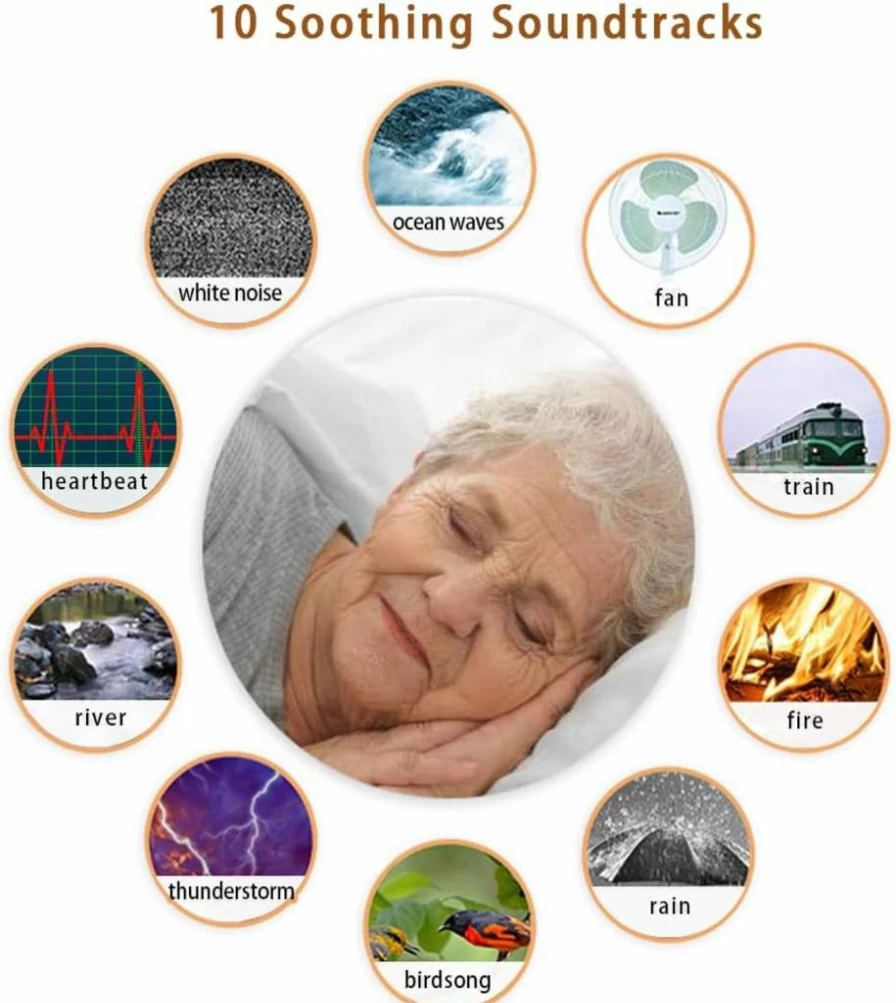 Vonokee Sleep Sound Machine with Aromatherapy Diffuser, White Noise Maker, Humidifier, 7 LED Night Lights, 10 Soothing Sounds, Timer & Auto Shut-Off