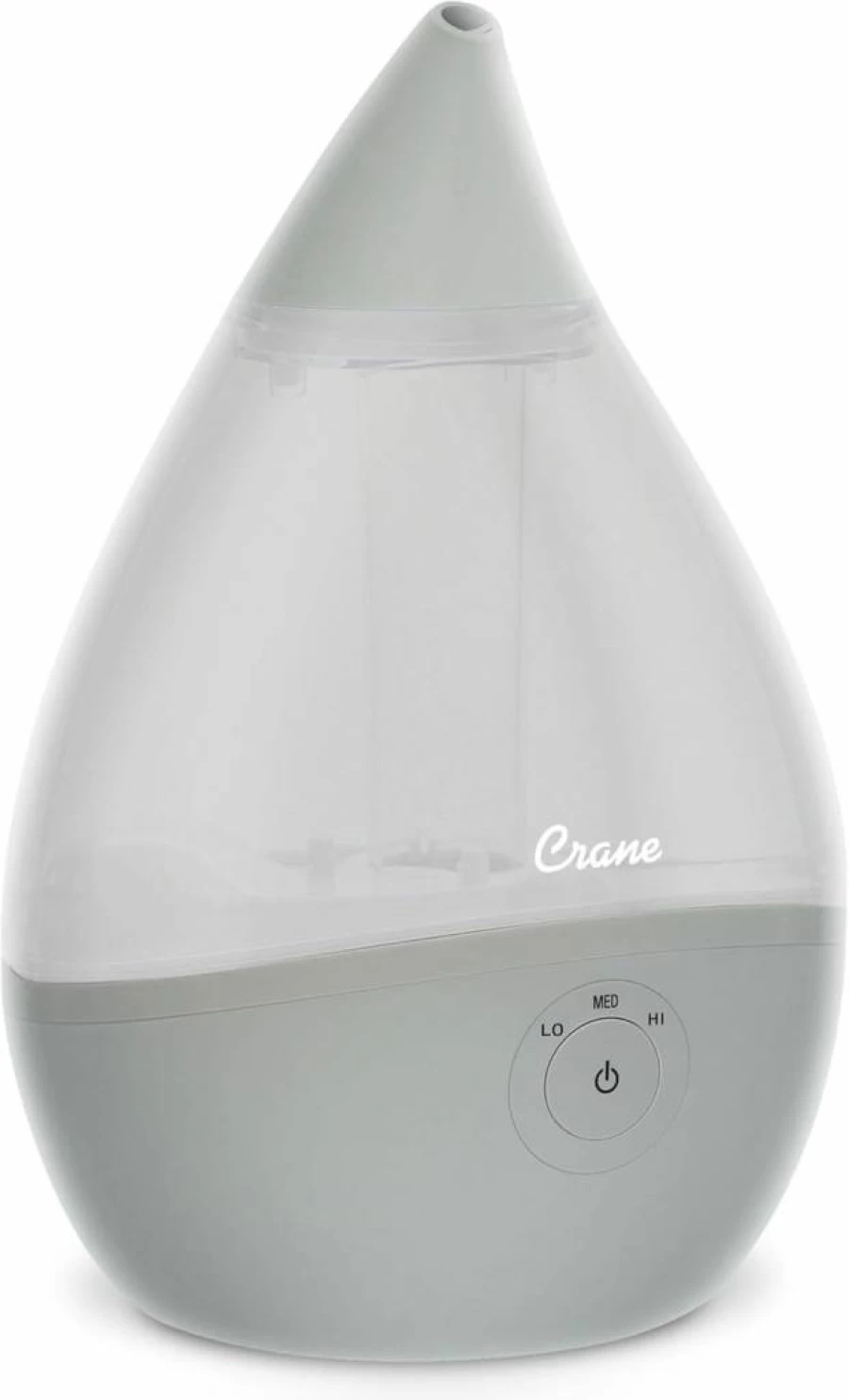 Crane Ultrasonic Cool Mist Humidifier for Baby Nursery - 0.5 Gallon, Adjustable Humidity, Essential Oil Diffuser, Quiet Operation, White