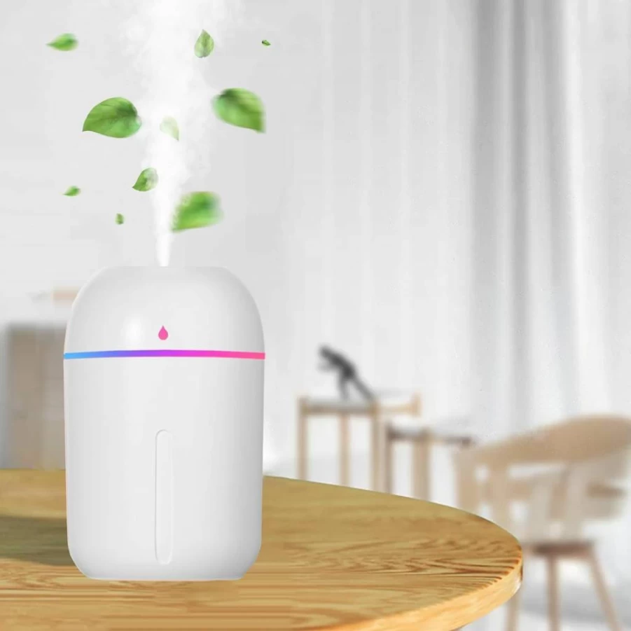 Plilogo 220ml Mini Humidifier for Plants, Bedroom, Office & Travel - Portable USB Personal Desktop Humidifier
