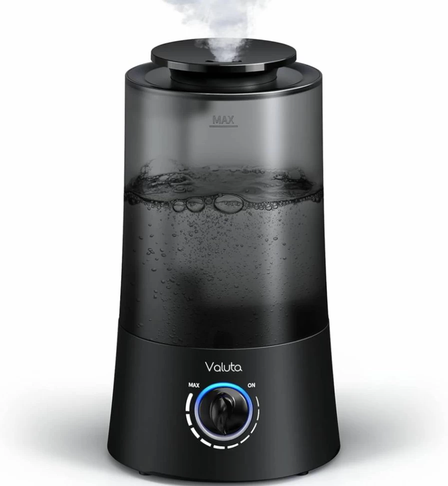 Valuta 4L Cool Mist Humidifier for Bedroom & Large Room, Top Fill Ultrasonic Humidifier with 360° Rotation Nozzle, Oil Diffuser, Auto Shut-Off, Quiet Operation for Baby & Home