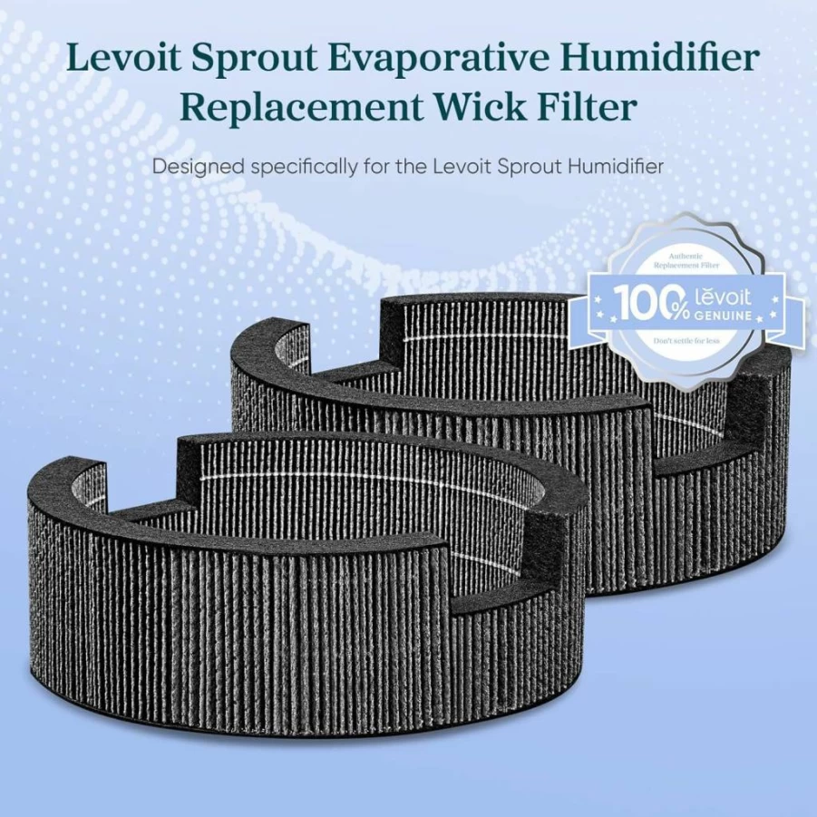 LEVOIT 2-Pack Replacement Wick Filters for LV600HH Humidifier - Compatible with LV600S & LV600HH Evaporative Cool Mist Humidifiers
