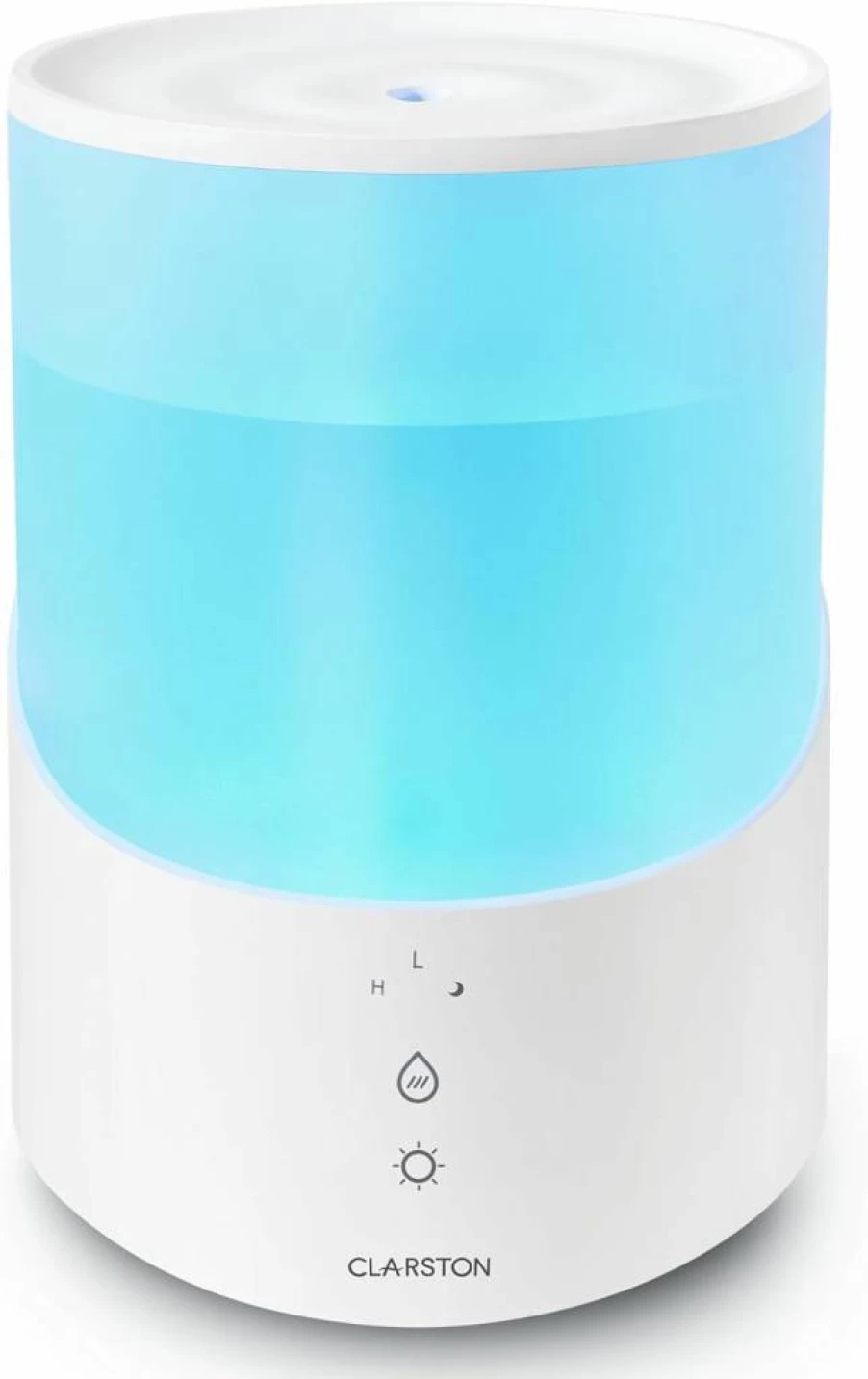CLARSTON 2.5L Top Fill Cool Mist Humidifier with Essential Oil Diffuser, Night Light & Auto Shut-Off for Bedroom, Home, Office