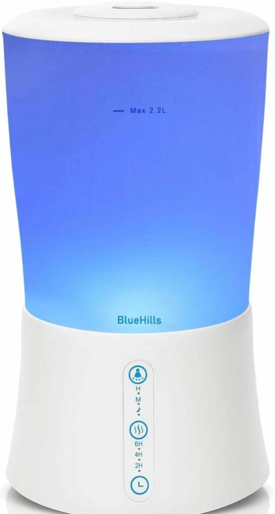 BlueHills Premium 2000mL XL Essential Oil Diffuser for Large Rooms – 40-Hour Runtime, 2L Capacity, High Mist Output, Dark Wood Grain Design – Aromatherapy Humidifier (Model E003)