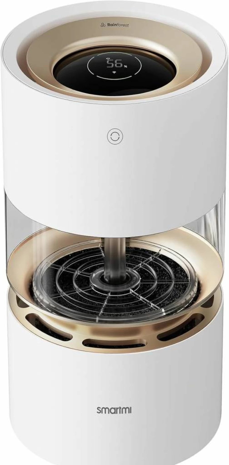Smartmi 3L Top-Fill Cool Mist Humidifier for Bedroom & Baby, Self-Cleaning, No Mist Technology, Visible Raindrops, Quiet Air Humidifier