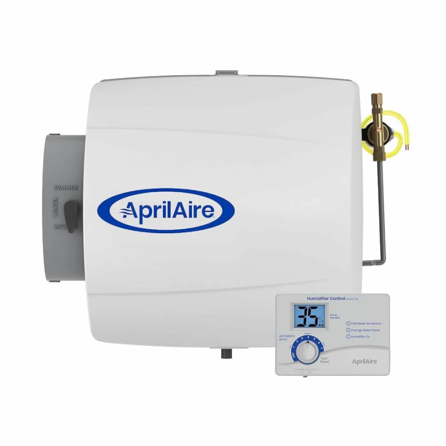 Aprilaire 500 Whole-House Bypass Evaporative Humidifier with Digital Control - Covers 3,600 Sq. Ft. (Includes Model 5844 Installation Kit)