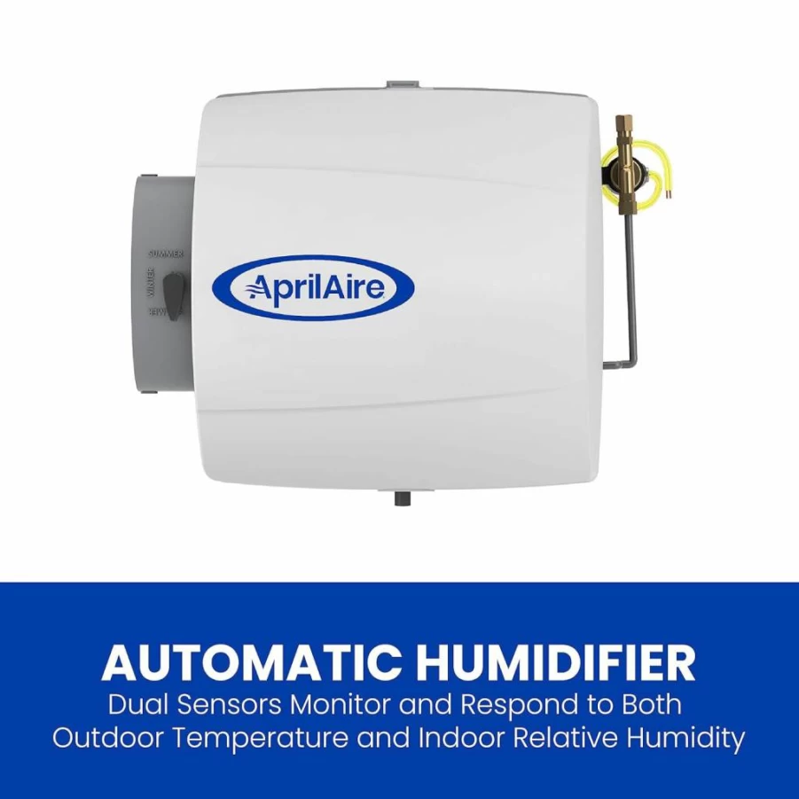 Aprilaire 500 Whole-House Bypass Evaporative Humidifier with Digital Control - Covers 3,600 Sq. Ft. (Includes Model 5844 Installation Kit)