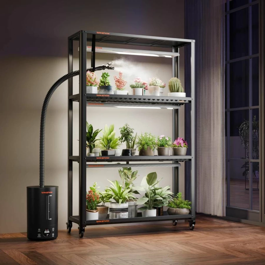 Spider Farmer 6L Top Fill Cool Mist Humidifier with Timer, Temperature & Humidity Probe for Indoor Plants, Greenhouse, Grow Tent, and Large Rooms