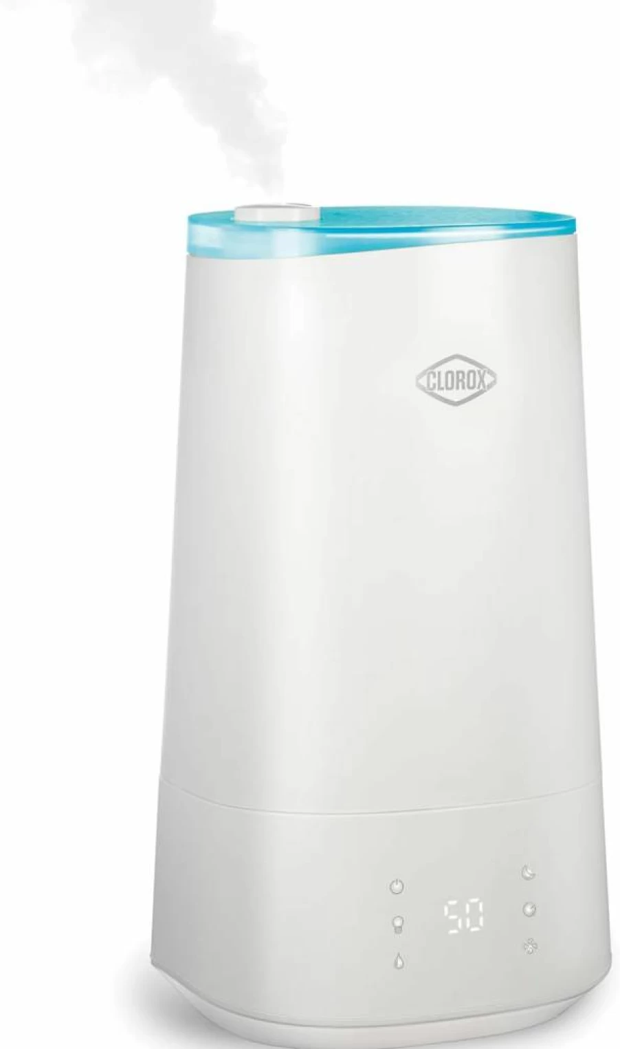 Clorox Home Appliances 4L Cool Mist Humidifier with UV LED Light for Germ Reduction, 40-Hour Runtime, Whisper Quiet, White (Model 11080) - Ideal for Bedrooms