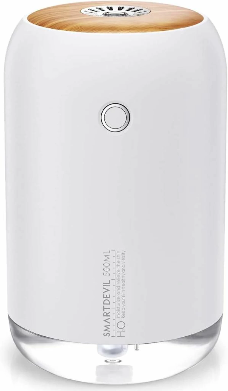 SMARTDEVIL 500ml Portable Humidifier with Night Light, Quiet Ultrasonic Cool Mist for Bedroom, Office, Nursery, Auto Shut-Off, 2 Mist Modes, Dark Blue