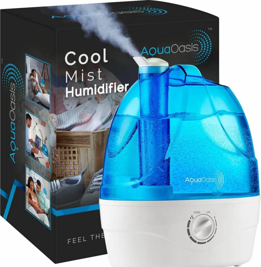 AquaOasis 6L Ultrasonic Cool Mist Humidifier for Large Rooms & Bedrooms - 360° Rotation Nozzle, Auto Shut-Off, Quiet Operation - Ideal for Baby Nursery & Whole House