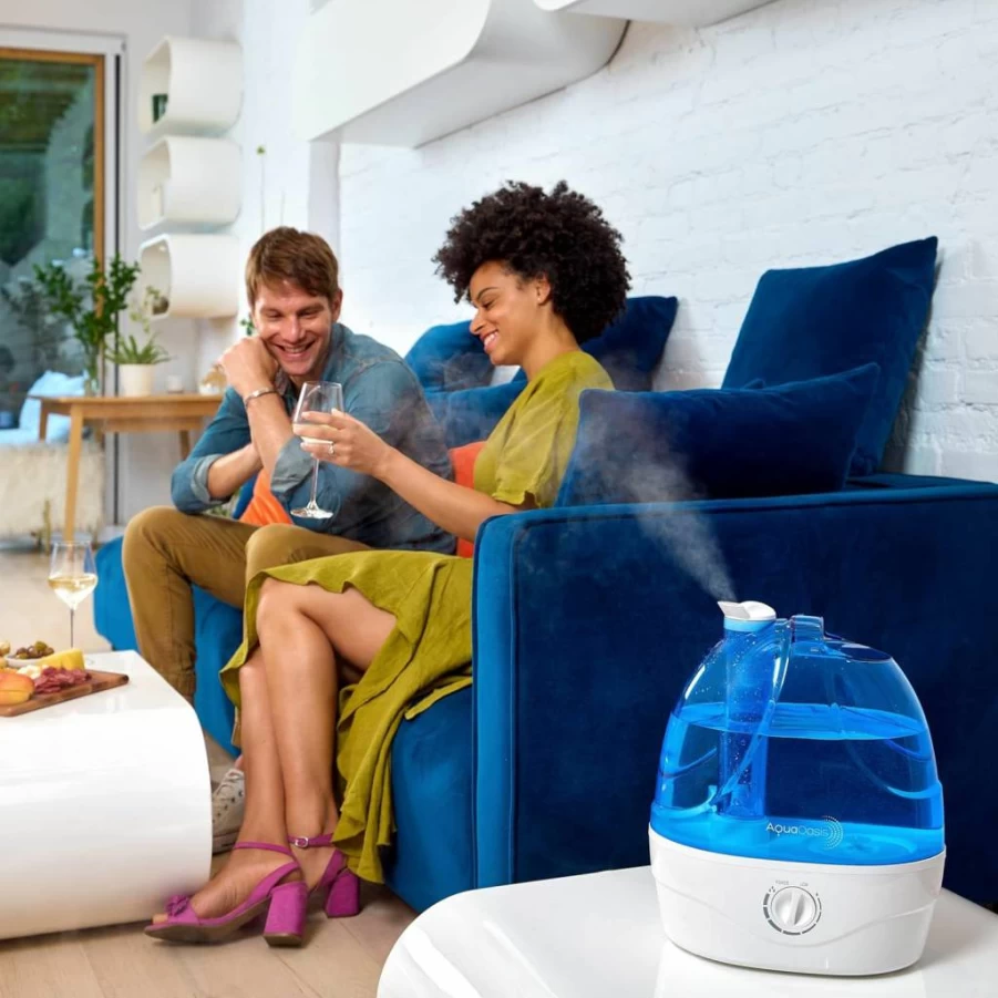 AquaOasis 6L Ultrasonic Cool Mist Humidifier for Large Rooms & Bedrooms - 360° Rotation Nozzle, Auto Shut-Off, Quiet Operation - Ideal for Baby Nursery & Whole House